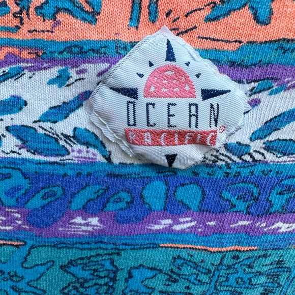 Vintage OP Ocean Pacific surfer vibe top size M - Picture 4 of 6
